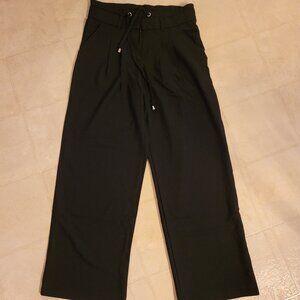 White Birch black high waist wide leg trouser pants
